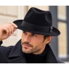 Chapeau Fedora Bolgheri Feutre poil Noir - Traclet  réf 24721 chapellerie traclert