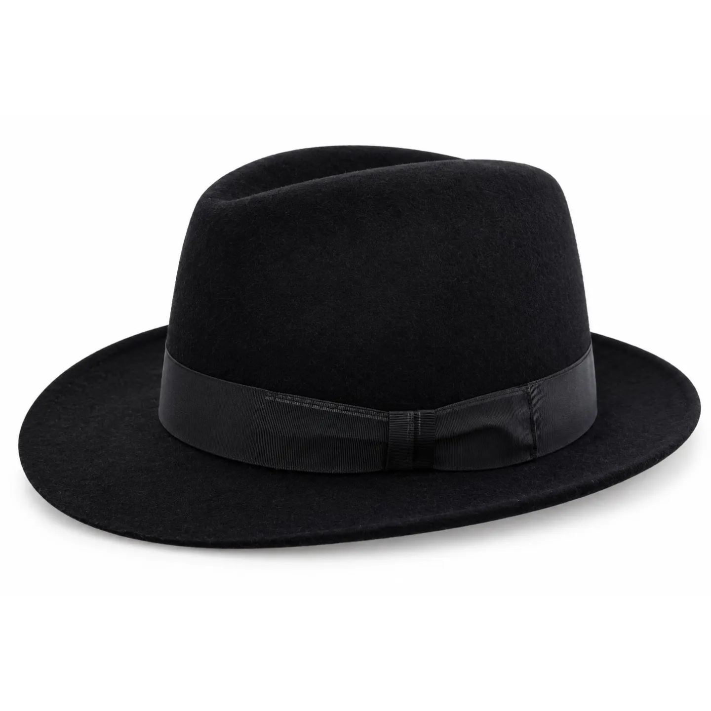 Chapeau Fedora Bolgheri Feutre poil Noir - Traclet  réf 24721 chapellerie traclert