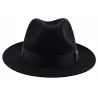Chapeau Fedora Bolgheri Feutre poil Noir - Traclet  réf 24721 chapellerie traclert
