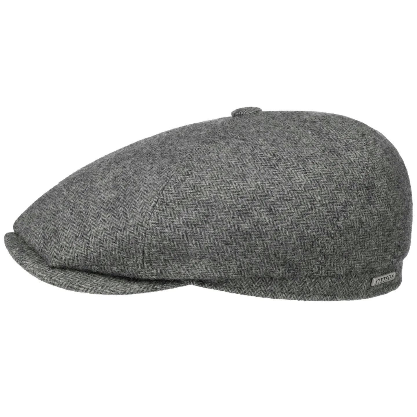 Casquette Brooklin Édimbourg Herringbone Grise – Stetson Reference : 24723| Chapellerie Traclet