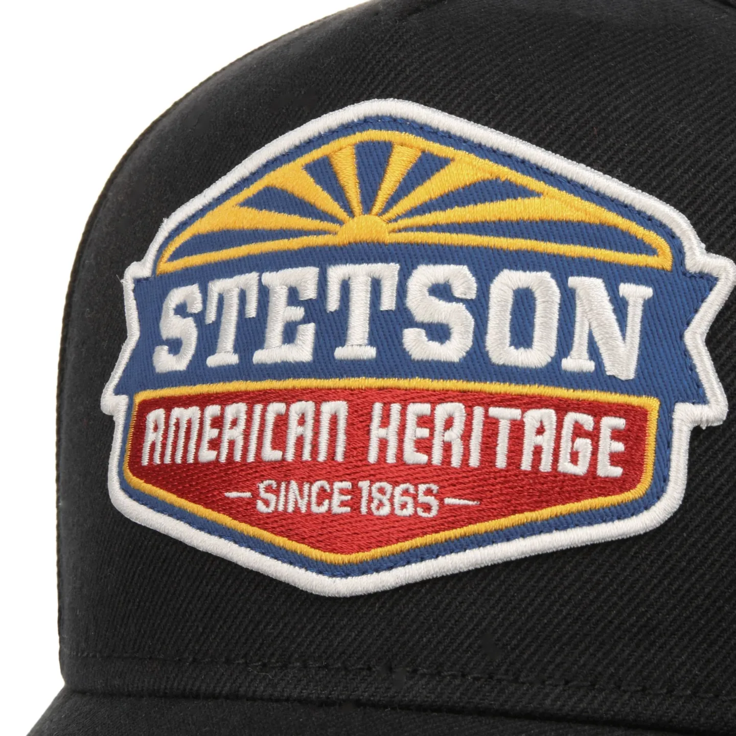 Casquette Baseball Héritage Sunset Noire Coton – Stetson Reference : 24732| Chapellerie Traclet
