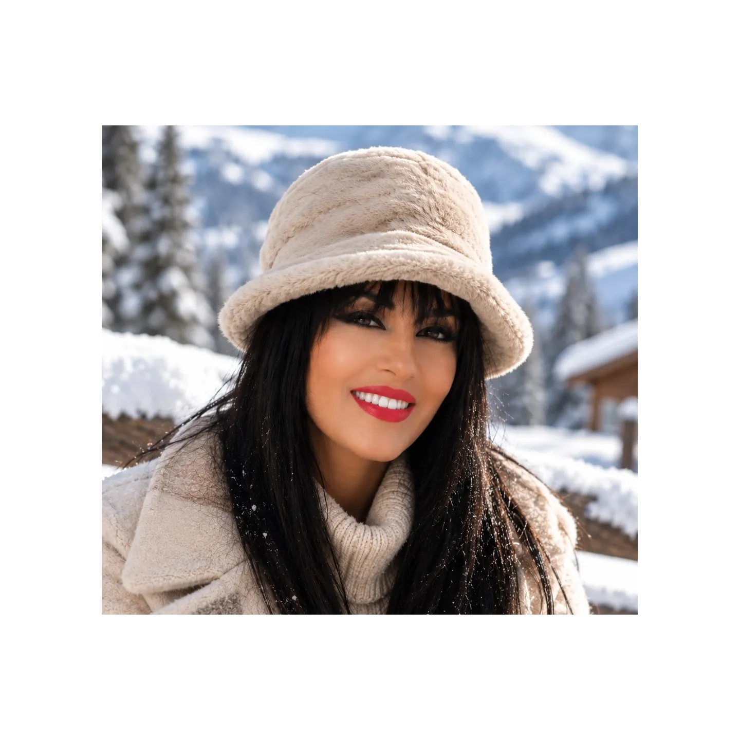 Women's Courchevel Beige Heather Beanie - Traclet Reference: 17456 | Traclet Hat Shop