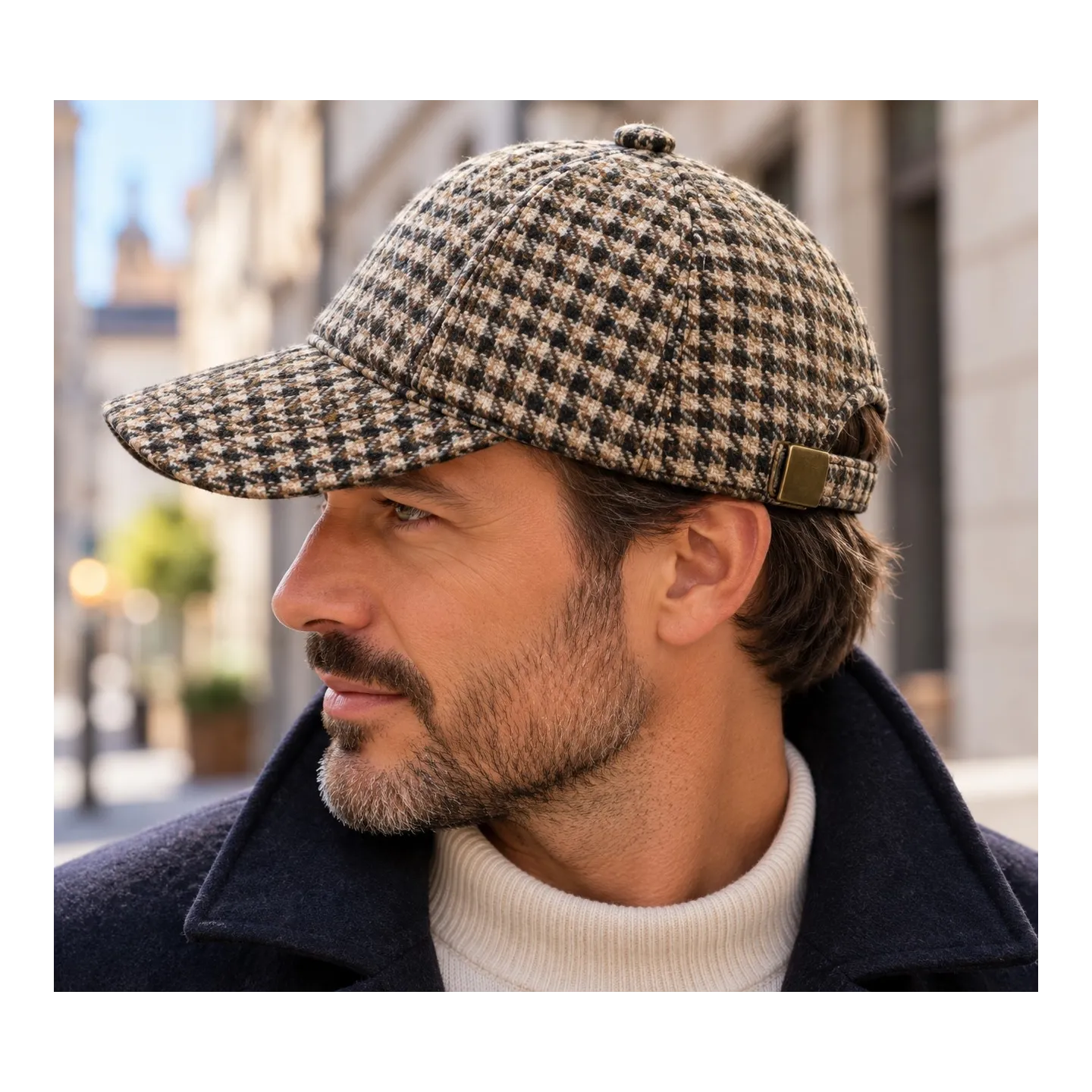Brown Highland Patchwork Baseball Cap – Traclet Reference: 24625| Chapellerie Traclet