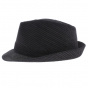 Black velvet trilby hat