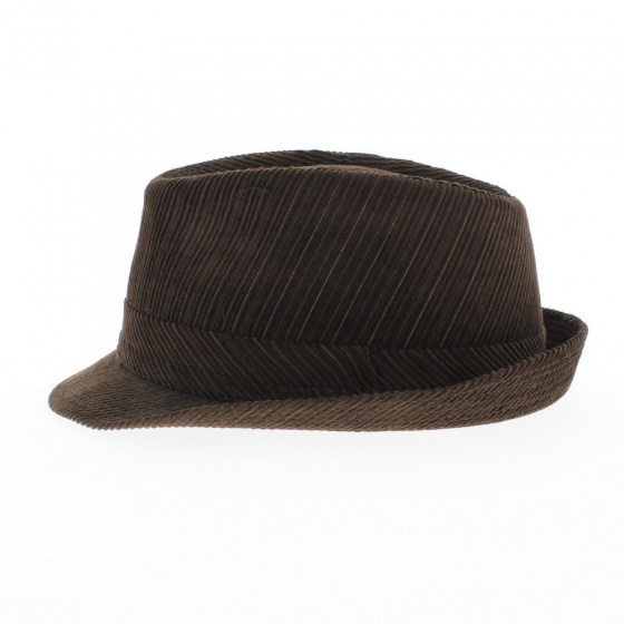 boutique de chapeau trilby - Chapeau trilby velours marron boutique de chapeau trilby - Chapeau trilby velours marron