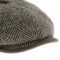 Stetson brown leather visor hatteras cap.