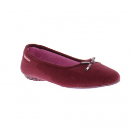 Suede heel ballerina