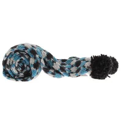 Echarpe avec pompon turquoise
