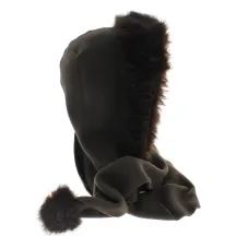 Capuche polaire marron