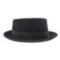 Black porkpie hat