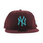 NY seas cont burgundy cap NewEra