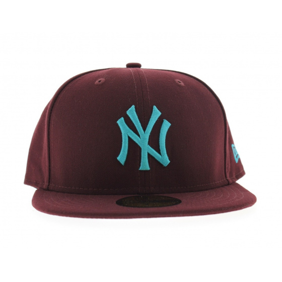 NY seas cont burgundy cap NewEra