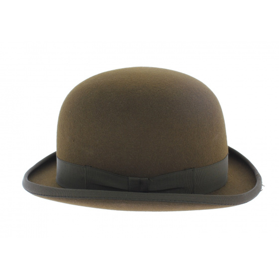 brown rabbit hair bowler hat
