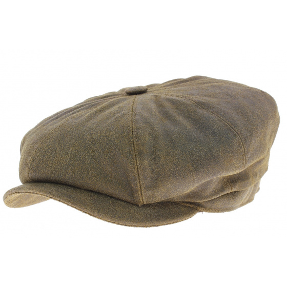 Leather hatteras cap