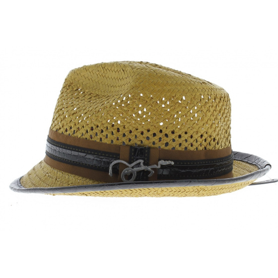 chapeau trilby Carlos Santana beige
