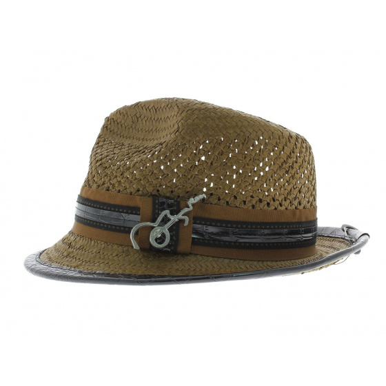 chapeau trilby Carlos Santana marron
