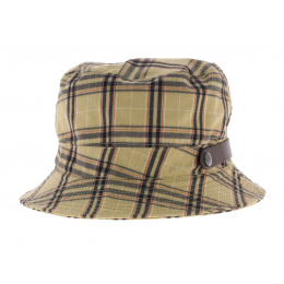 Beige checkered bob