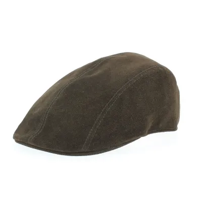 Casquette cuir Caloway Marron par Traclet