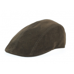 Caloway Brown leather cap by Traclet