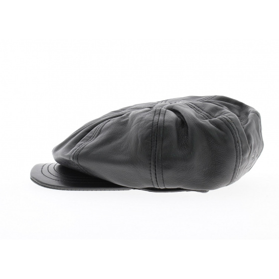 Montagny Leather Cap Black