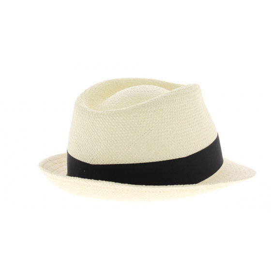 Chapeau panama forme Elkader ruban noir