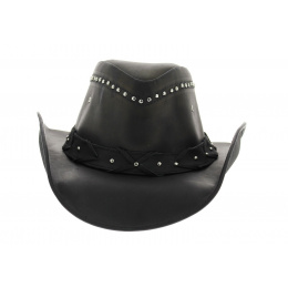 Chapeau rodéo cuir Bullhide Burnt dust noir