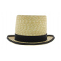 Straw Top Hat Black Ribbon 