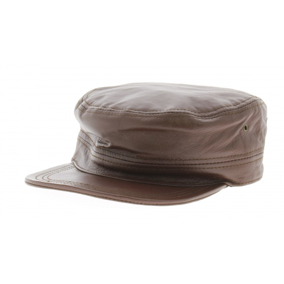 Cuban leather cap - Booster Light brown