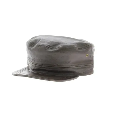 Casquette cubaine cuir - Booster Marron foncé