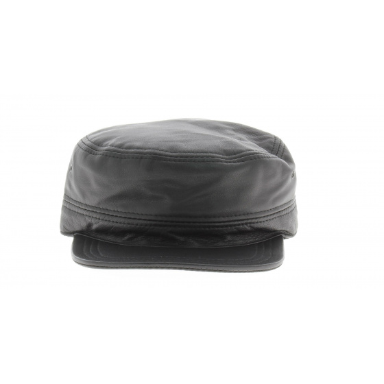 Casquette cubaine cuir - Booster Noir Casquette cubaine cuir - Booster Noir