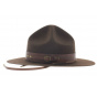 Brown felt scout hat
