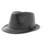 Trilby leather hat