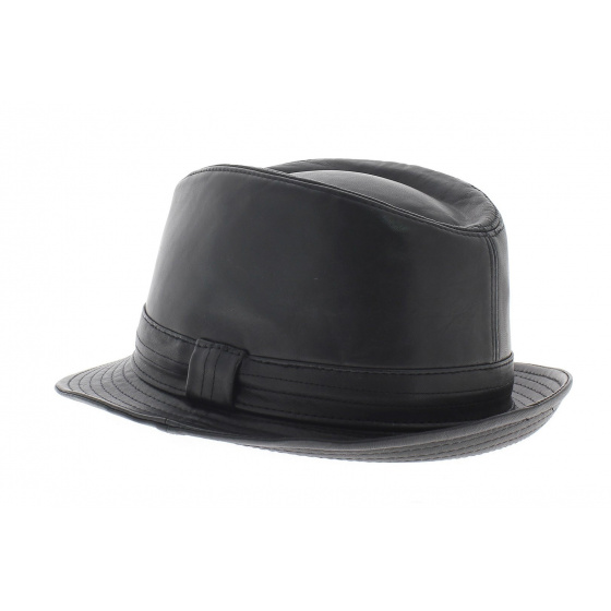 Trilby leather hat