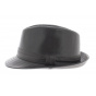 Trilby leather hat