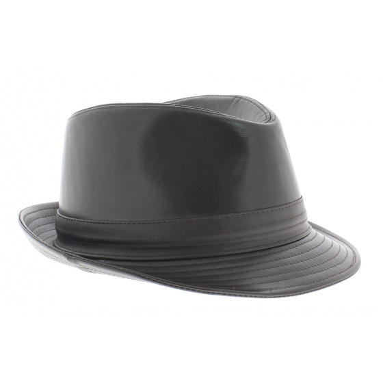 Chapeau Trilby cuir