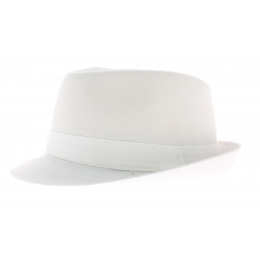 Chapeau trilby coton blanc