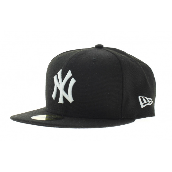 New York Yankees Black on White Cap 59FIFTY