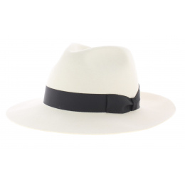 chapeau style borsalino blanc
