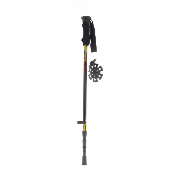 Trekking pole black red flame  