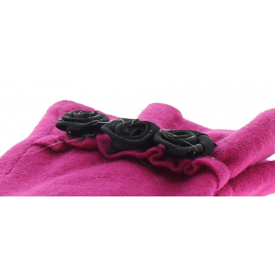 Gant fantaisie femme Oriane fushia