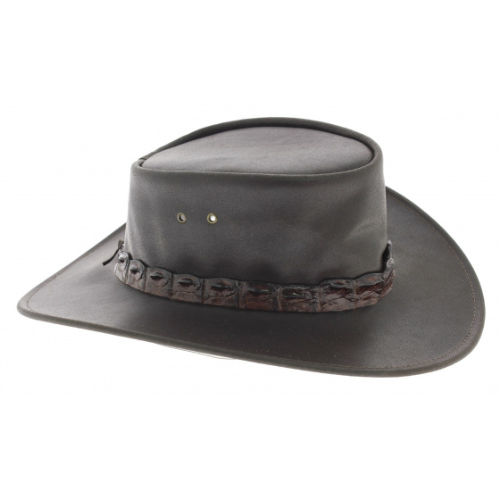 Eureka hat in buffalo leather