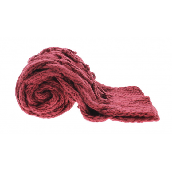 Vincent Pradier raspberry crochet scarf