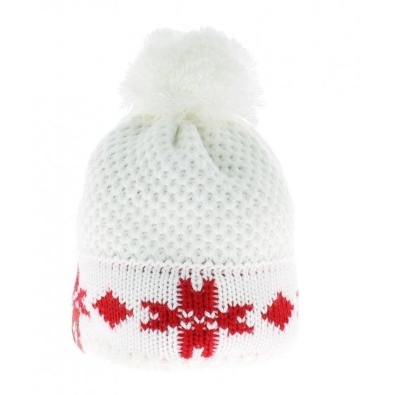 Le Drapo White Jacquard Hat