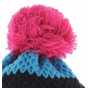 Le Drapo Hat Black-Lagoon Blue-Fuchsia