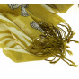Fancy mustard yellow wool scarf