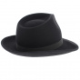 Fedora Gabin Wool Felt Hat Black- Traclet