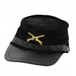 Nordiste black leather cap 