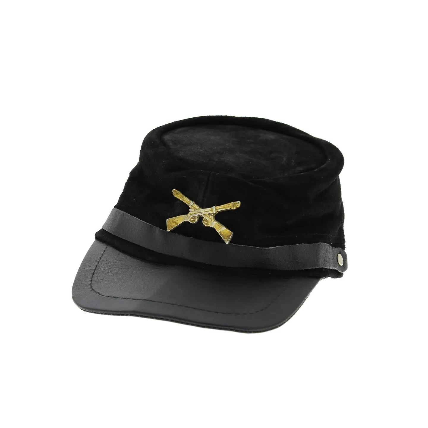 Casquette nordiste  véritable cuir noir  Reference : 4120 | Chapellerie Traclet