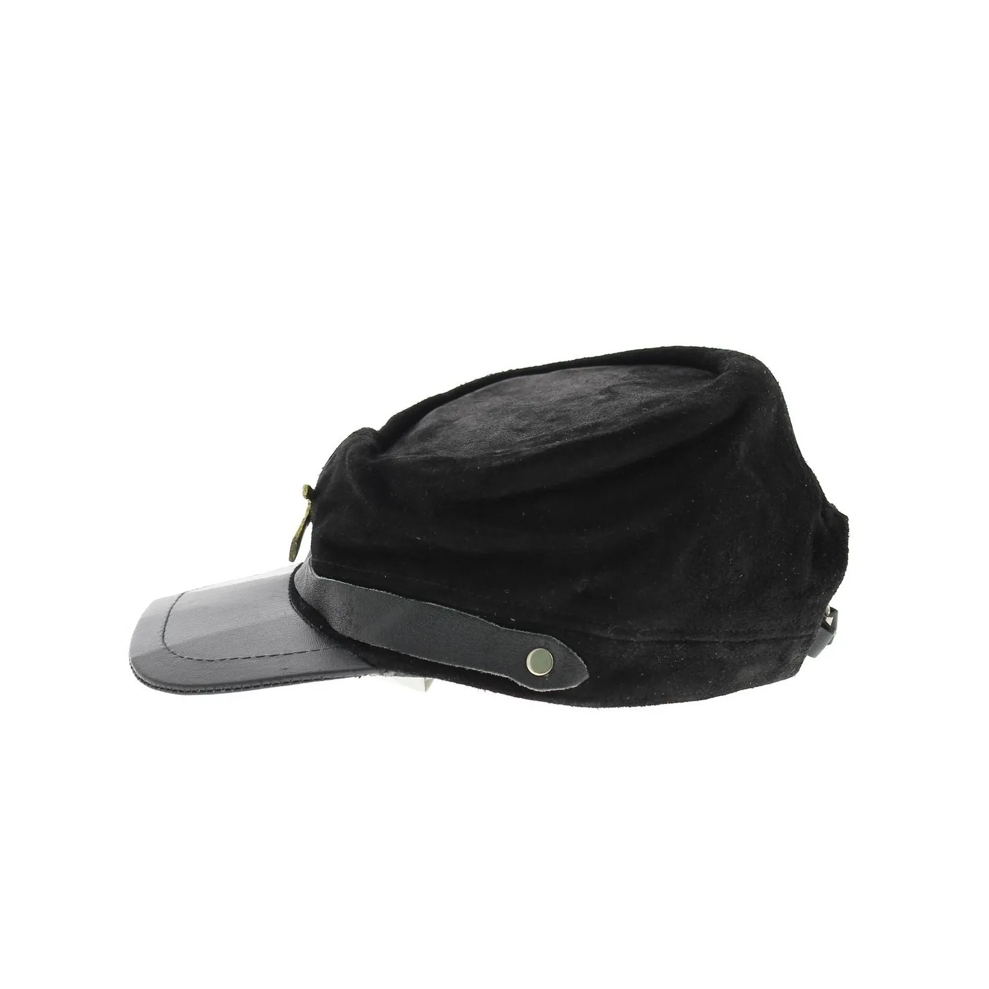 Casquette nordiste  véritable cuir noir  Reference : 4120 | Chapellerie Traclet