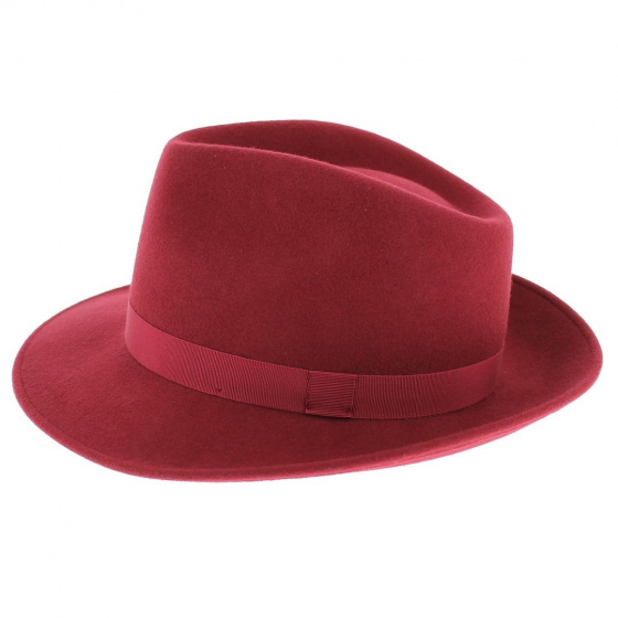 Carob Wool Felt Fedora Hat - Traclet